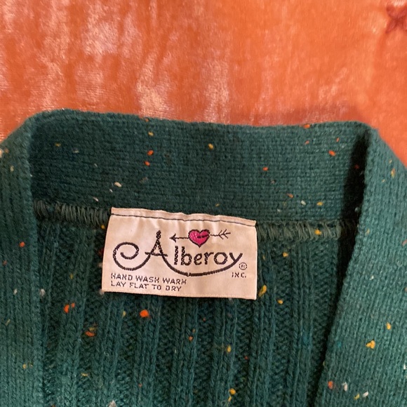 Vintage Alberoy green will cardigan size extra small. - Picture 4 of 5